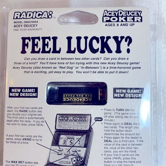 Radica Acey Deucey Poker Electronic Game Sealed NWT - Picture 4 of 5